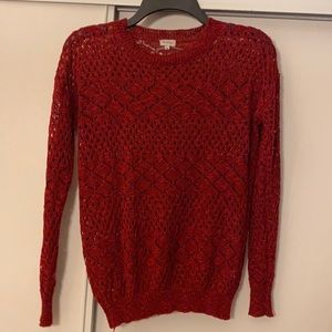 Burgundy Crochet Sweater